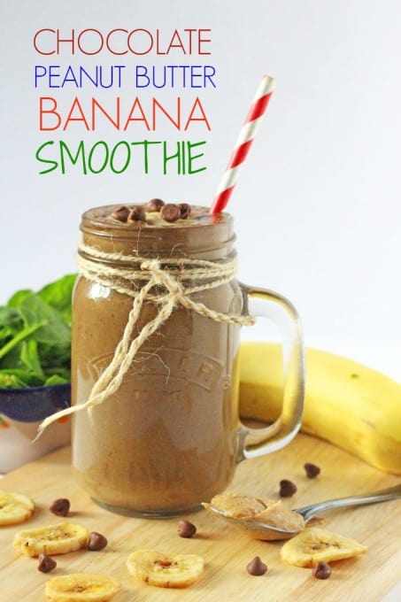 Chocolate Peanut Butter Banana Smoothie - My Fussy Eater | Easy Family ...