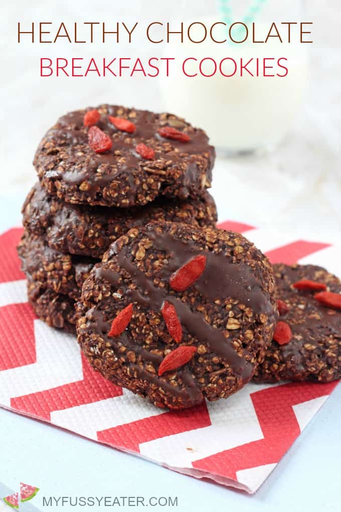 Healthy Chocolate Breakfast Cookies - My Fussy Eater