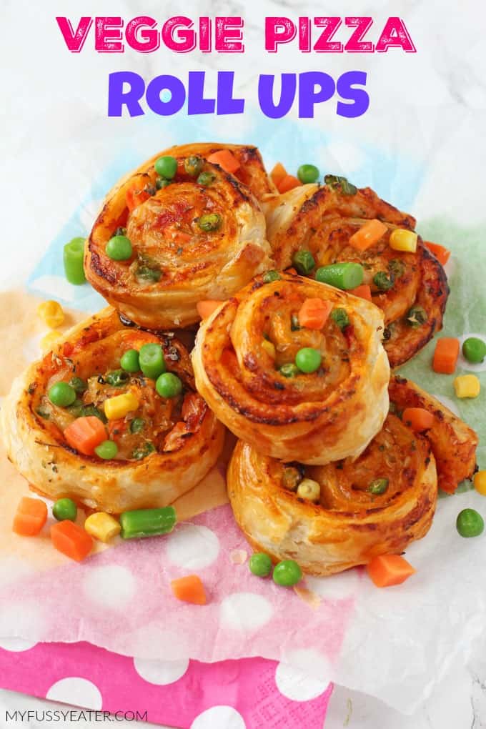 Veggie Pizza Roll Ups - My Fussy Eater