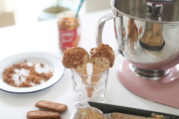 Biscoff Ice Cream with KitchenAid Stand Mixer - My Fussy Eater